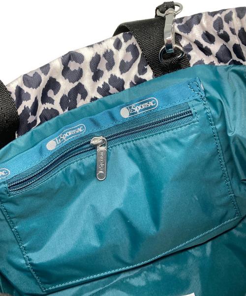 LeSportsac（レスポートサック）LeSportsac (レスポートサック) E/W CITY DRAWSTRING BAG ホワイト×ブラックの古着・服飾アイテム