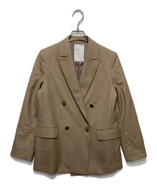 Noble（ノーブル）Noble (ノーブル) ウールミルドピークドラペルジャケット ベージュ サイズ:34の古着・服飾アイテム