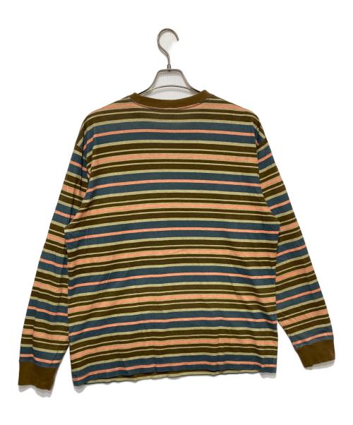 THE BLACK EYE PATCH（ブラックアイパッチ）THE BLACK EYE PATCH (ブラックアイパッチ) マルチボーダーカットソー ブラウン サイズ:XLの古着・服飾アイテム