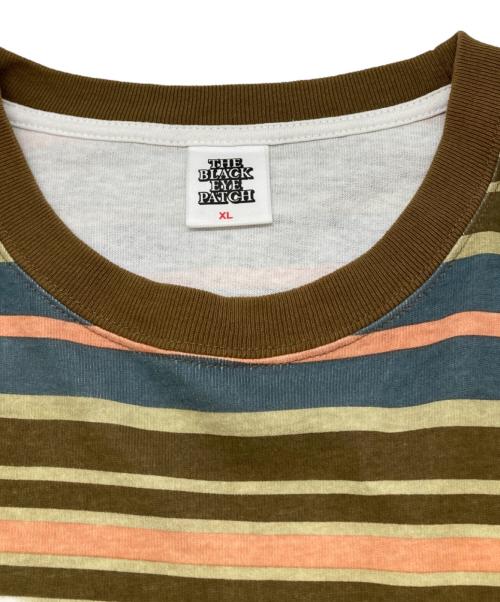 THE BLACK EYE PATCH（ブラックアイパッチ）THE BLACK EYE PATCH (ブラックアイパッチ) マルチボーダーカットソー ブラウン サイズ:XLの古着・服飾アイテム