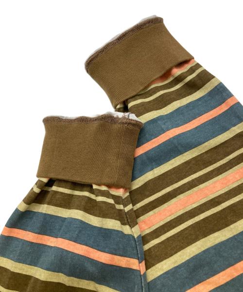 THE BLACK EYE PATCH（ブラックアイパッチ）THE BLACK EYE PATCH (ブラックアイパッチ) マルチボーダーカットソー ブラウン サイズ:XLの古着・服飾アイテム