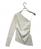 anuansアニュアンス）の古着「ワンショルアシメヘムニットプルオーバー」｜アイボリー