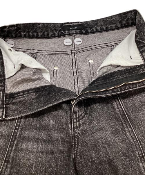 allureville（アルアバイル）allureville (アルアバイル) ラインデニムパンツ ブラック サイズ:1の古着・服飾アイテム