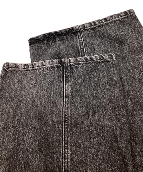 allureville（アルアバイル）allureville (アルアバイル) ラインデニムパンツ ブラック サイズ:1の古着・服飾アイテム