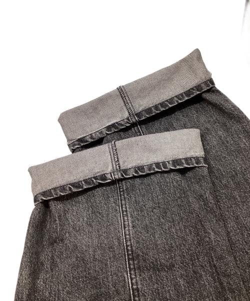 allureville（アルアバイル）allureville (アルアバイル) ラインデニムパンツ ブラック サイズ:1の古着・服飾アイテム