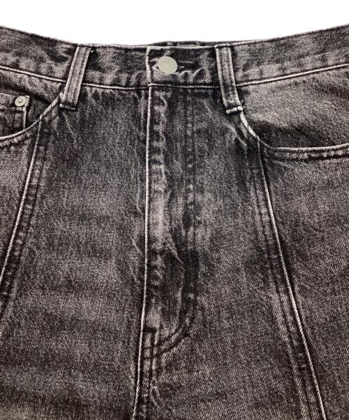 allureville（アルアバイル）allureville (アルアバイル) ラインデニムパンツ ブラック サイズ:1の古着・服飾アイテム