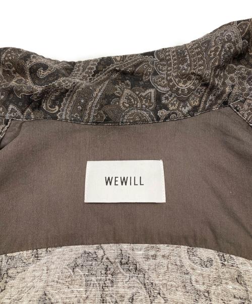 WEWILL（ウィーウィル）WEWILL (ウィーウィル) PAISLEY OPEN COLLAR DT SHIRT グレー サイズ:1の古着・服飾アイテム