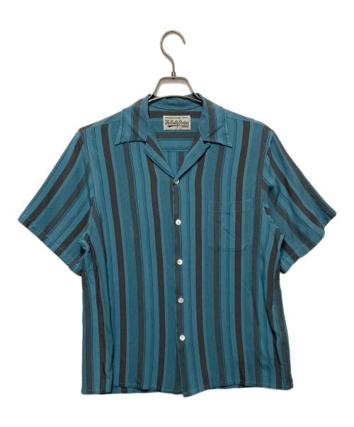 WACKO MARIA（ワコマリア）WACKO MARIA (ワコマリア) STRIPED OPEN COLLAR SHIRT スカイブルー サイズ:Sの古着・服飾アイテム