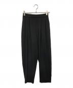 NOLLEY'Sノーリーズ）の古着「エアリージョーゼットイージーバレルパンツ」｜ブラック