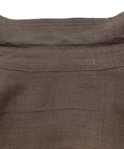 Acuta（アクータ）Acuta (アクータ) シアーリネンハーフスリーブシャツ ブラウン サイズ:Fの古着・服飾アイテム