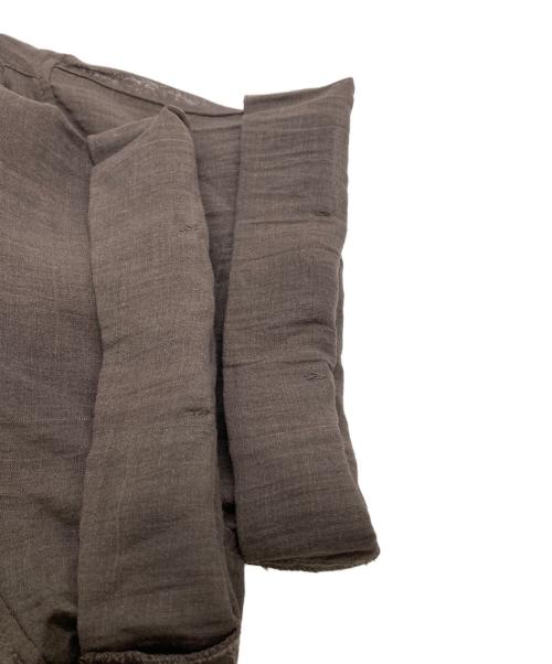 Acuta（アクータ）Acuta (アクータ) シアーリネンハーフスリーブシャツ ブラウン サイズ:Fの古着・服飾アイテム