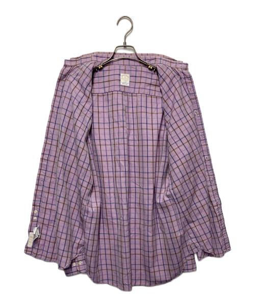 BROOKS BROTHERS（ブルックスブラザーズ）BROOKS BROTHERS (ブルックスブラザーズ) ボタンダウンチェックシャツ パープル サイズ:Lの古着・服飾アイテム
