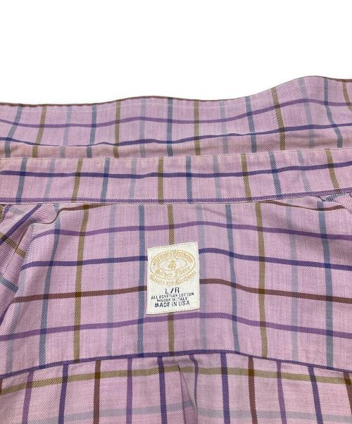BROOKS BROTHERS（ブルックスブラザーズ）BROOKS BROTHERS (ブルックスブラザーズ) ボタンダウンチェックシャツ パープル サイズ:Lの古着・服飾アイテム