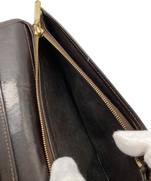 Whitehouse Cox（ホワイトハウスコックス）Whitehouse Cox (ホワイトハウスコックス) レザーロングウォレット ブラウンの古着・服飾アイテム