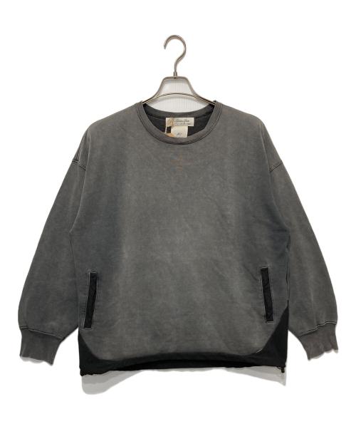 REMI RELIEF（レミレリーフ）REMI RELIEF (レミレリーフ) オーバーダイ切替スウェット グレー サイズ:Ｍの古着・服飾アイテム