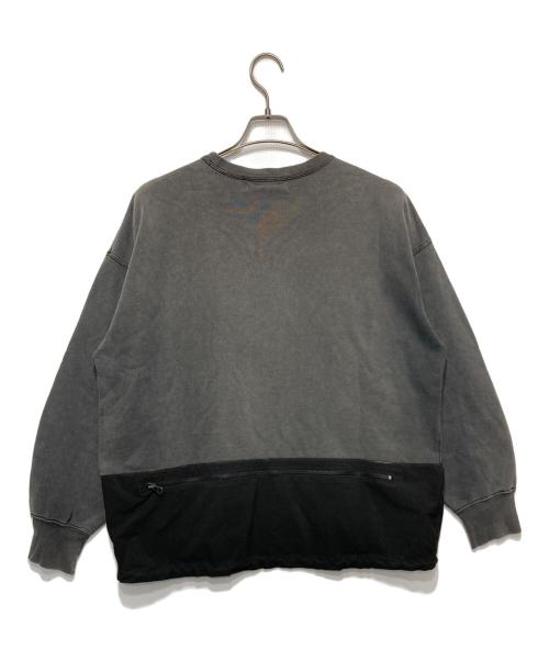 REMI RELIEF（レミレリーフ）REMI RELIEF (レミレリーフ) オーバーダイ切替スウェット グレー サイズ:Ｍの古着・服飾アイテム