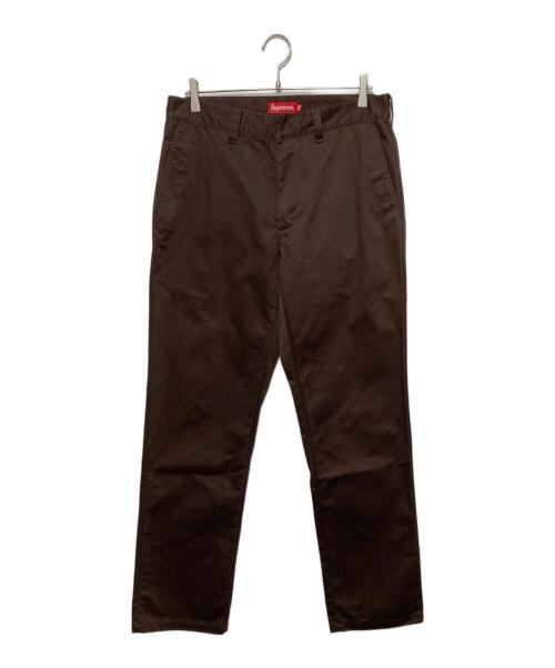SUPREME（シュプリーム）SUPREME (シュプリーム) ワークパンツ ブラウン サイズ:32の古着・服飾アイテム