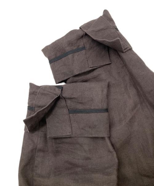 IENA（イエナ）IENA (イエナ) リネンダブル4Bジャケット ブラウン サイズ:38の古着・服飾アイテム