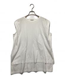 LE PHIL（ル フィル）の古着「シルキースムースノースリーブT」｜ホワイト