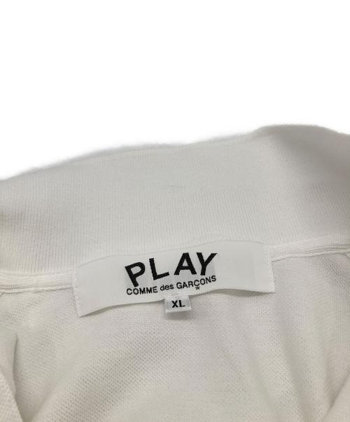 PLAY COMME des GARCONS（プレイコムデギャルソン）PLAY COMME des GARCONS (プレイコムデギャルソン) PLAY POLO SHIRT ホワイト サイズ:XLの古着・服飾アイテム