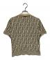 FENDI (フェンディ) ズッカ柄ポロシャツ ベージュ×グレー サイズ:40：12000円
