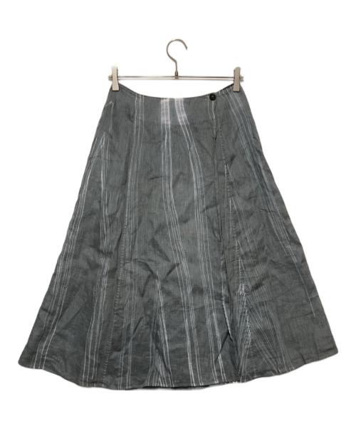 JURGEN LEHL（ヨーガンレール）JURGEN LEHL (ヨーガンレール) リネンラップスカート グレー サイズ:Mの古着・服飾アイテム