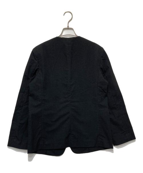 GALERIE VIE（ギャルリーヴィー）GALERIE VIE (ギャルリーヴィー) コットンサッカーノーカラージャケット ブラック サイズ:Fの古着・服飾アイテム