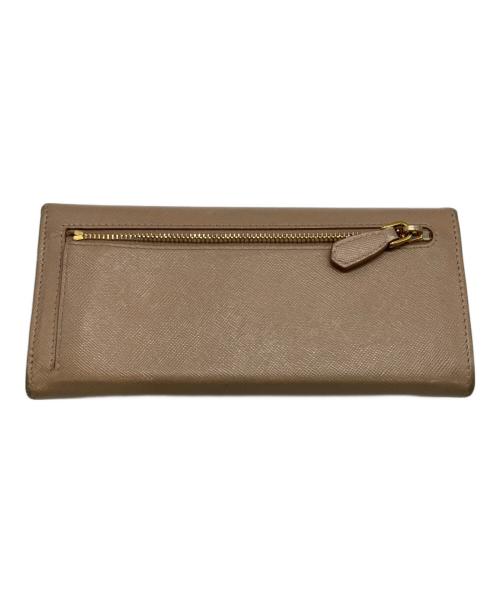 PRADA（プラダ）PRADA (プラダ) サフィアーノリボンウォレット ベージュの古着・服飾アイテム