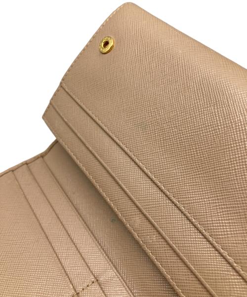 PRADA（プラダ）PRADA (プラダ) サフィアーノリボンウォレット ベージュの古着・服飾アイテム