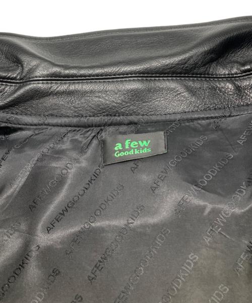 A FEW GOOD KIDS（アフューグッドキッズ）A FEW GOOD KIDS (アフューグッドキッズ) フェイクレザージャケット ブラック サイズ:Lの古着・服飾アイテム