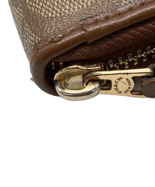 COACH（コーチ）COACH (コーチ) ラウンドジップウォレット ブラウンの古着・服飾アイテム