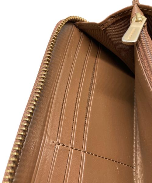 COACH（コーチ）COACH (コーチ) ラウンドジップウォレット ブラウンの古着・服飾アイテム