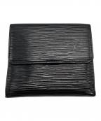 LOUIS VUITTONルイ ヴィトン）の古着「Wホック カルトクレディ」｜ブラック