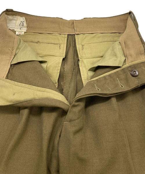 French Army（フランス軍）French Army (フレンチアーミー) M-52 ウールトラウザーズ カーキ サイズ:76の古着・服飾アイテム