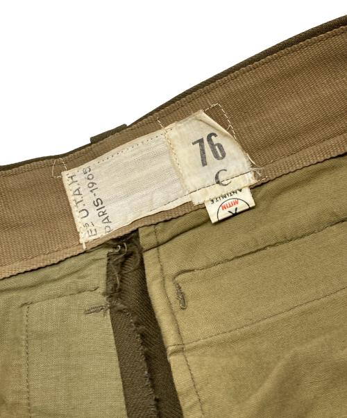 French Army（フランス軍）French Army (フレンチアーミー) M-52 ウールトラウザーズ カーキ サイズ:76の古着・服飾アイテム