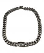 DIESELディーゼル）の古着「Dロゴチェーンネックレス」｜シルバー