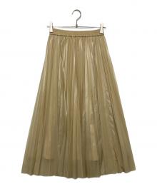 PUBLIC TOKYO（パブリックトウキョウ）の古着「カレンダーシアープリーツスカート」｜イエロー
