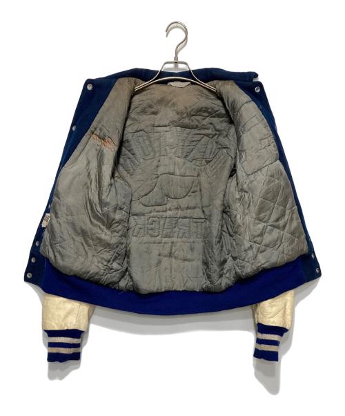 DEERFOOT（ディアフット）DEERFOOT (ディアフット) ウールスタジャン ブルー×アイボリー サイズ:36の古着・服飾アイテム