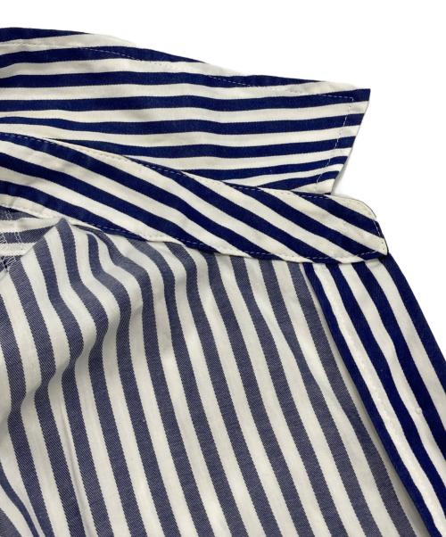 VERMEIL par iena（ヴェルメイユ パー イエナ）VERMEIL par iena (ヴェルメイユ パー イエナ) ドルマンスリーブシャツワンピース ブルー×ホワイト サイズ:表記無しの古着・服飾アイテム