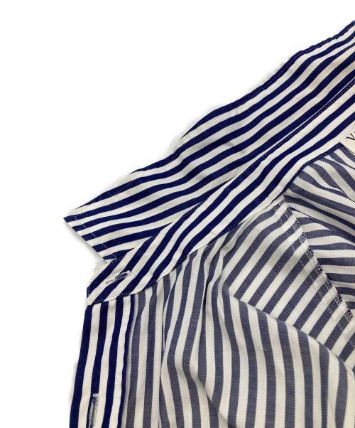 VERMEIL par iena（ヴェルメイユ パー イエナ）VERMEIL par iena (ヴェルメイユ パー イエナ) ドルマンスリーブシャツワンピース ブルー×ホワイト サイズ:表記無しの古着・服飾アイテム