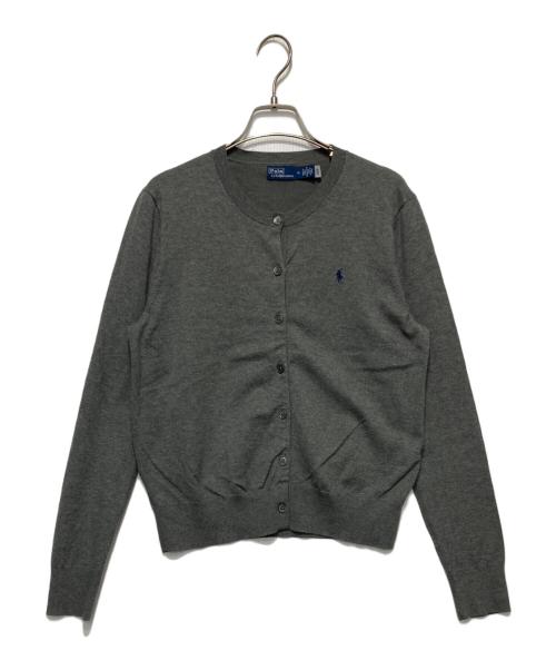 POLO RALPH LAUREN（ポロ・ラルフローレン）POLO RALPH LAUREN (ポロ・ラルフローレン) クルーネックカーディガン グレー サイズ:Ｍの古着・服飾アイテム
