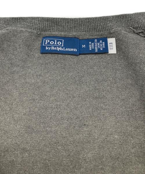 POLO RALPH LAUREN（ポロ・ラルフローレン）POLO RALPH LAUREN (ポロ・ラルフローレン) クルーネックカーディガン グレー サイズ:Ｍの古着・服飾アイテム
