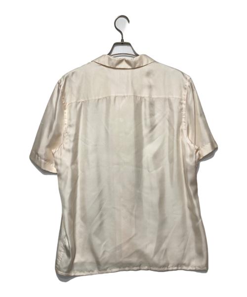 Calvin Klein（カルバンクライン）Calvin Klein (カルバンクライン) シルクオープンカラーシャツ ベージュ サイズ:Mの古着・服飾アイテム