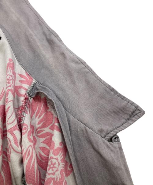 stussy（ステューシー）stussy (ステューシー) HAWAIIAN PATTERN SS SHIRT グレー×レッド サイズ:Lの古着・服飾アイテム