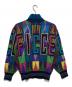 ficce YOSHIYUKI KONISHI (フィッチェ ヨシユキ コニシ) 総柄タートルネックニット ブルー×マルチカラー サイズ:ー：7000円