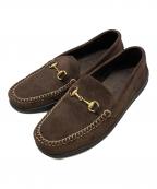 GUCCIグッチ）の古着「スウェードビットローファー」｜ブラウン