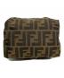 中古・古着 FENDI (フェンディ) ズッカ柄ポーチ ブラウン：18000円