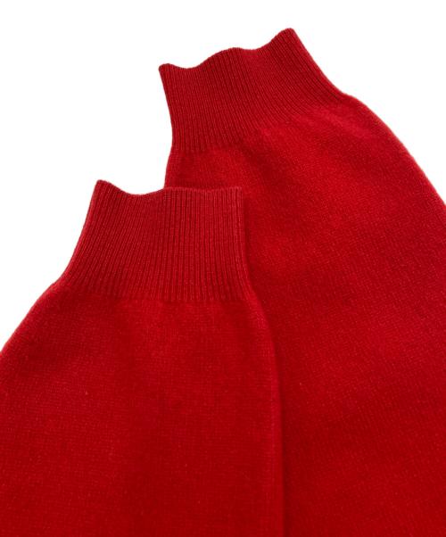 DANTON（ダントン）DANTON (ダントン) ラムウール クルーネック ニット カーディガン レッド サイズ:36の古着・服飾アイテム