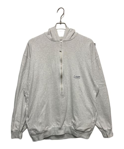 CAHLUMN（カウラム）CAHLUMN (カウラム) 天竺ハーフジップフーディ ライトグレー サイズ:Ｍの古着・服飾アイテム