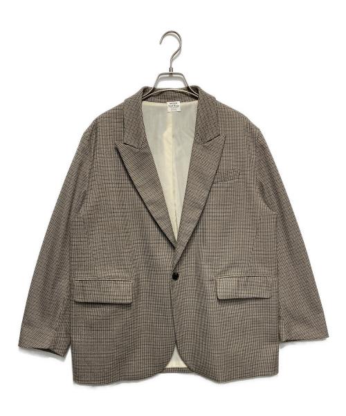 OUTDOOR PRODUCTS Usual Things（アウトドアプロダクツ ユージュアルシングス）OUTDOOR PRODUCTS Usual Things (アウトドアプロダクツ ユージュアルシングス) グレンチェックテーラードジャケット ベージュ サイズ:Fの古着・服飾アイテム